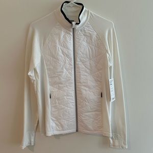 Athleta women’s flurry force insulated jacket. Size L. White.